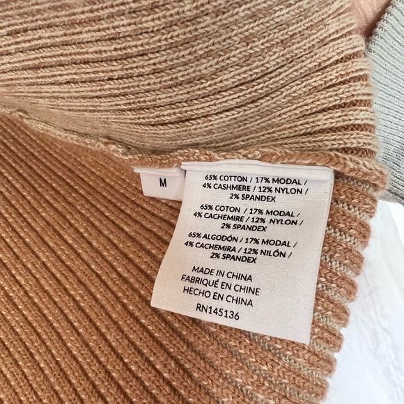 NAADAM Tan Brown Twisted two-tone ribbed cashmere-blend sweater - Picture 7 of 7